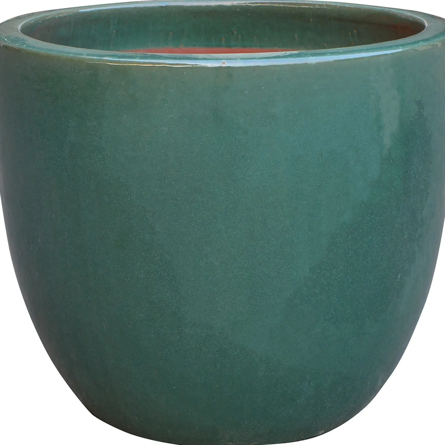 Vaso in ceramica smaltata 42x42x36 cm verde