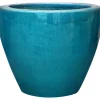 Vaso in ceramica turchese 19x19x19 cm