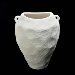 Vaso in ceramica 29,5x29,5xH38cm bianco