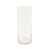 Vaso in vetro cilindro trasparente Ø12xH30 cm bianco