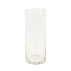 Vaso in vetro cilindro trasparente Ø12xH30 cm bianco