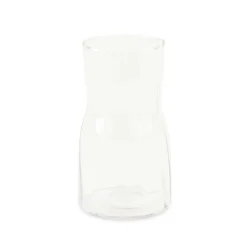 Vaso in vetro Ø9,5xH17 cm bianco