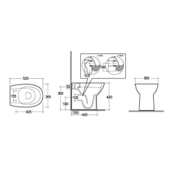 Vaso Morning filo muro rimless