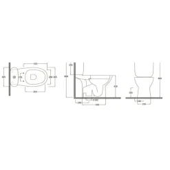 Vaso Morning monoblocco rimless scarico a pavimento