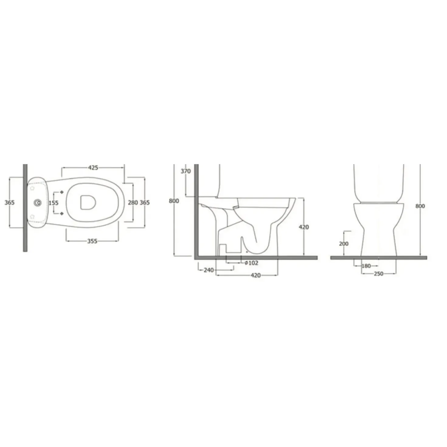 Vaso Morning monoblocco rimless scarico a pavimento