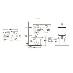 Vaso Morning rimless monoblocco filo muro