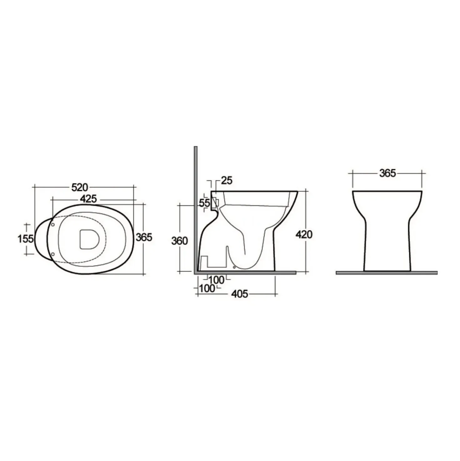 Vaso Morning rimless scarico a pavimento