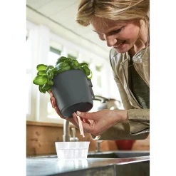 Vaso per erbe aromatiche Elho Brussels All-in 1 Ø 13x22 cm antracite