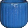Vaso per piante in ceramica smaltata 36x32.5 cm blu
