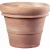 Vaso per piante in terracotta doppio bordo liscio ø 40 cm