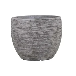 Vaso per piante rotondo in GRC 37x37x30,5 cm bianco