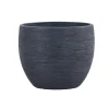Vaso per piante rotondo in GRC 30x30x24,5 cm grigio