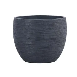 Vaso per piante rotondo in GRC 30x30x24,5 cm grigio