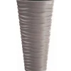 Vaso per piante Sand alto in plastica 62x35x35 cm fango
