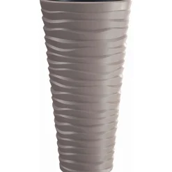 Vaso per piante Sand alto in plastica 62x35x35 cm fango