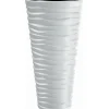 Vaso per piante Sand alto in plastica 62x35x35 cm bianco