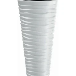 Vaso per piante Sand alto in plastica 62x35x35 cm bianco