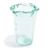 Vaso portafiori in vetro Ø 19xH25 cm bianco