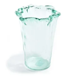 Vaso portafiori in vetro Ø 19xH25 cm bianco