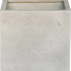 Vaso quadrato Fibreclay grigio 28x28x26 cm