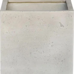 Vaso quadrato Fibreclay grigio 42x42x40 cm