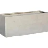 Vaso rettangolare Fibreclay grigio 59x26x26 cm