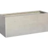 Vaso rettangolare Fibreclay grigio 49x20x20 cm