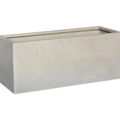 Vaso rettangolare Fibreclay grigio 49x20x20 cm