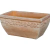Vaso rettangolare in terracotta 30x14x14 cm