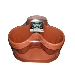 Vaso trifoglio con sottovaso set 3 pz Bama 40x20 cm