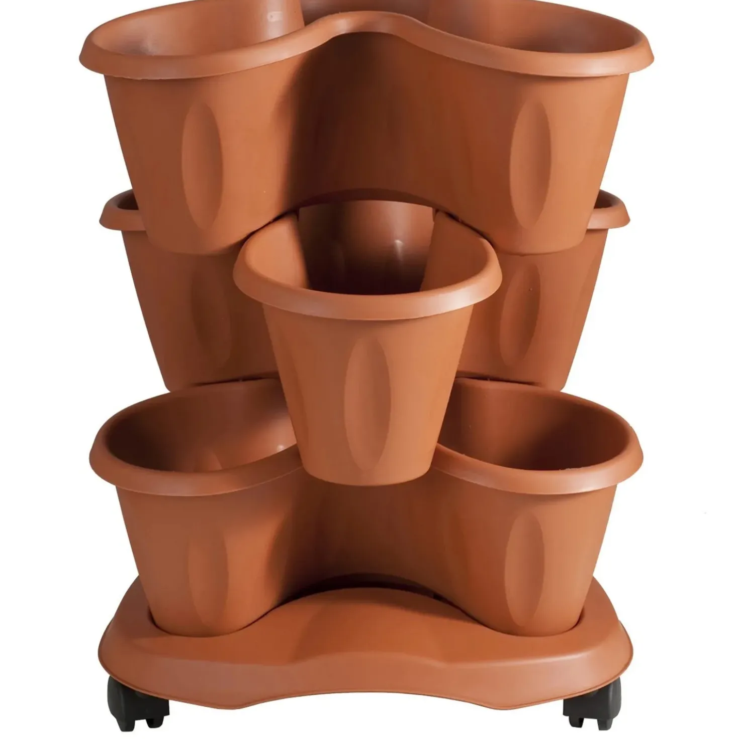 Vaso trifoglio con sottovaso set 3 pz Bama 40x20 cm