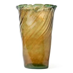 Vaso vitro in vetro scatola avana Ø32xH50 cm verdone