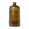 Vaso vitro martellato in vetro scatola avana Ø19xH42 cm verdone