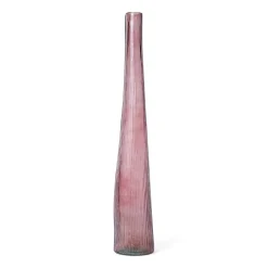 Vaso vitro monofiore in vetro scatola avana Ø9xH55 cm bordeaux