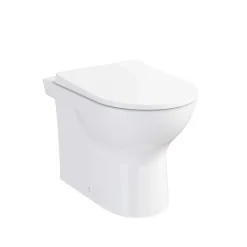 Vaso WC filo muro S20 Round a pavimento scarico parete in ceramica bianca