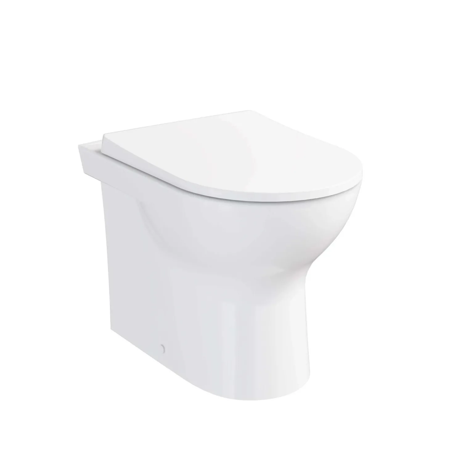 Vaso WC filo muro S20 Round a pavimento scarico parete in ceramica bianca