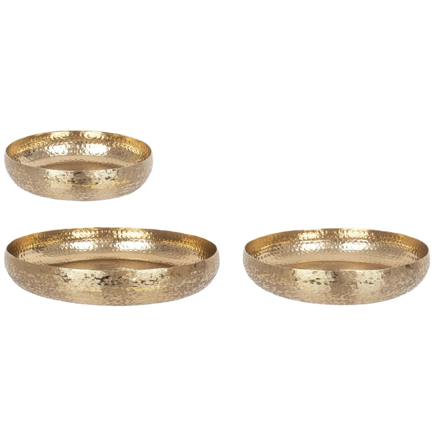 Vassoio decorativo Varanasi misura media Ø38 cm oro