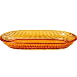 Vassoio in vetro Jewel ambra