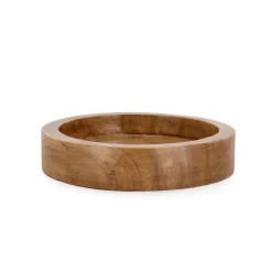 Vassoio tondo in legno di paulownia Jamal Ø24 cm marrone