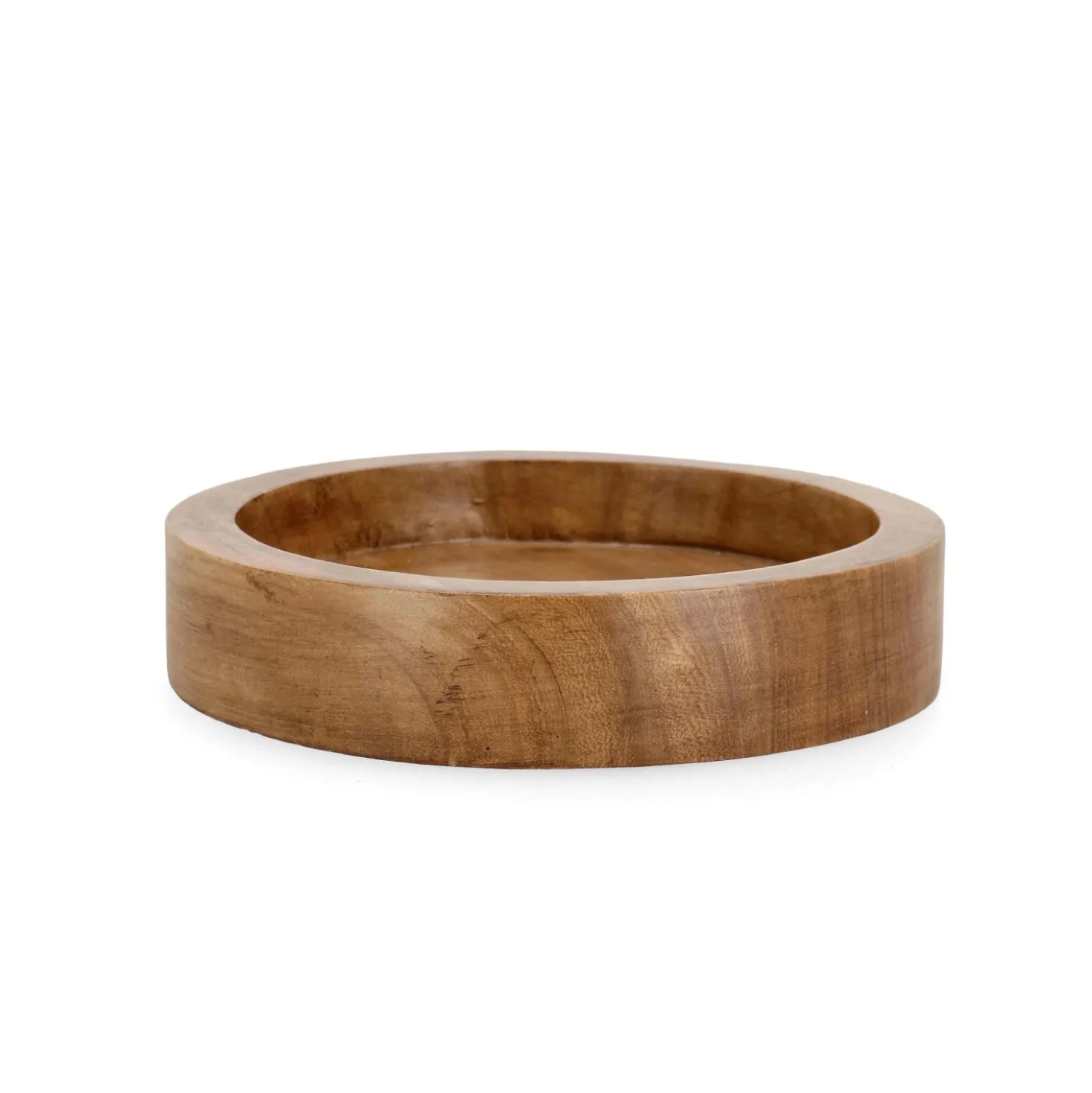 Vassoio tondo in legno di paulownia Jamal Ø24 cm marrone