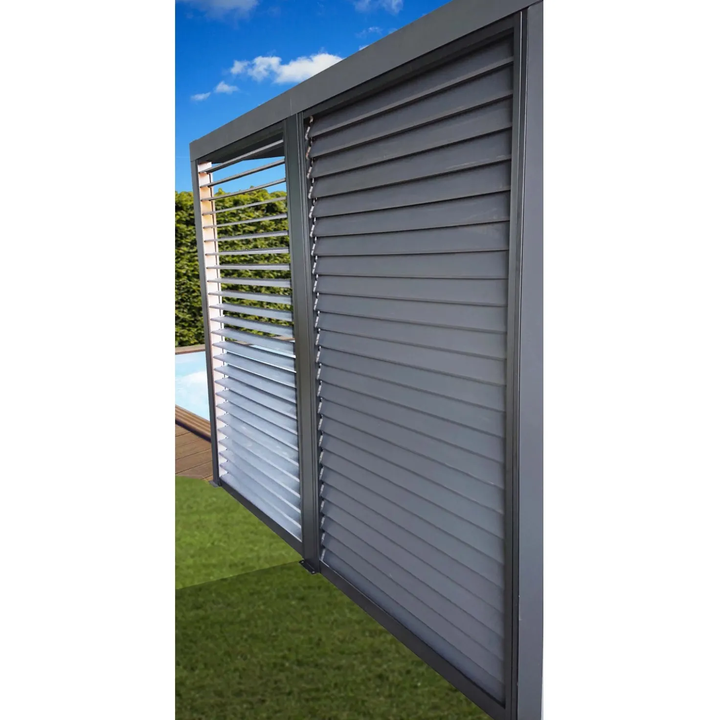 Veneziana in alluminio 300 cm per pergola 3630 e 2430