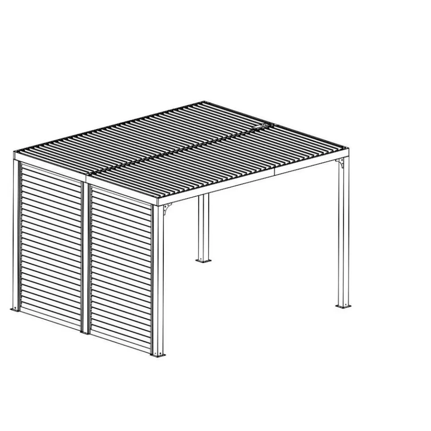 Veneziana in alluminio 300 cm per pergola 3630 e 2430