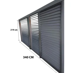 Veneziana in alluminio 360 cm per pergola 3630 e 3660