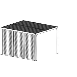 Veneziana in alluminio 360 cm per pergola 3630 e 3660