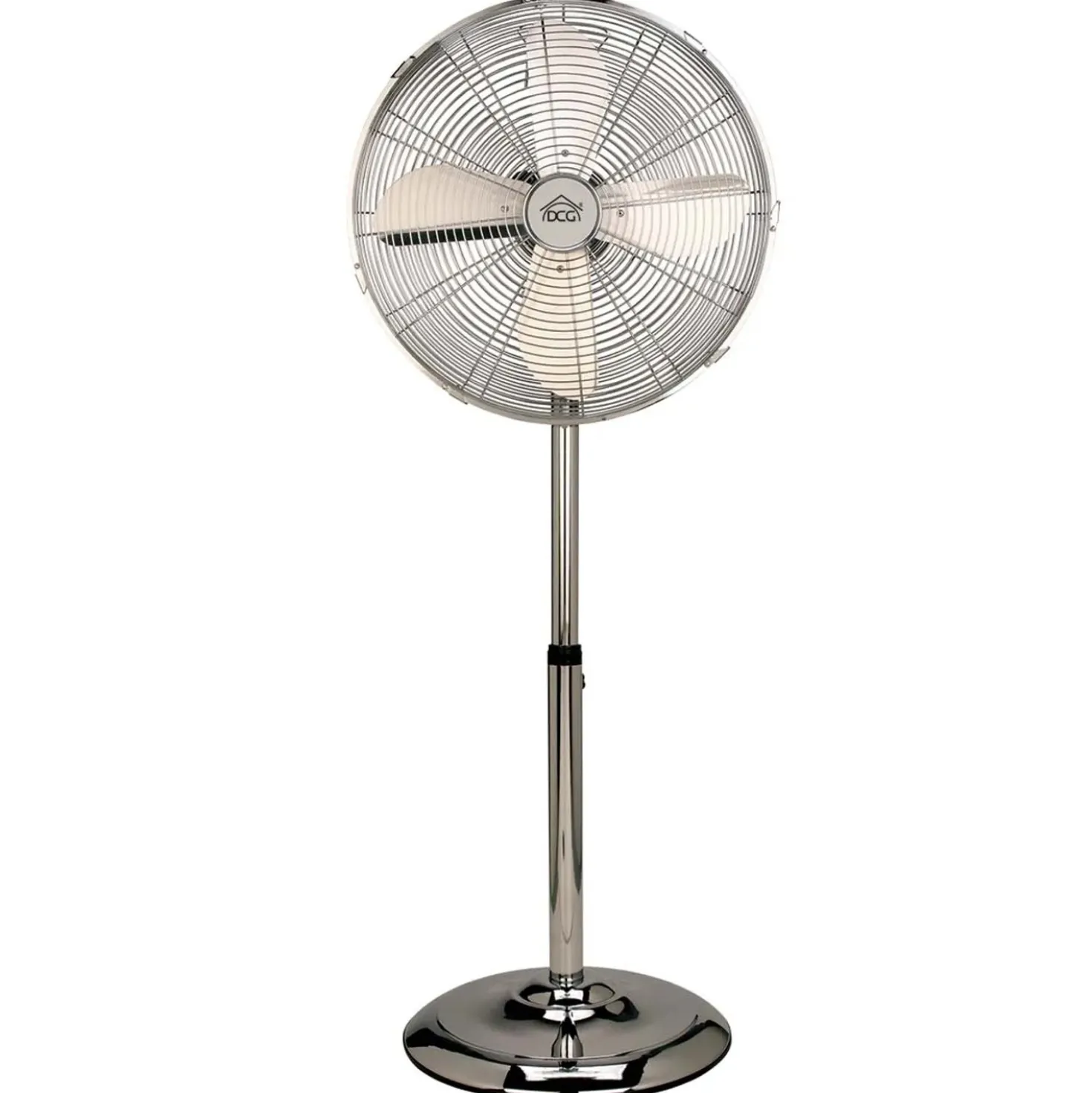 Ventilatore a piantana 4 pale Ø 50 cm cromo