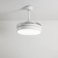 Ventilatore a soffitto 4 pale Ø106 retrattili LED Zephir Zfl4106b