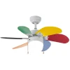 Ventilatore a soffitto 5 pale Ø 77 cm multicolor