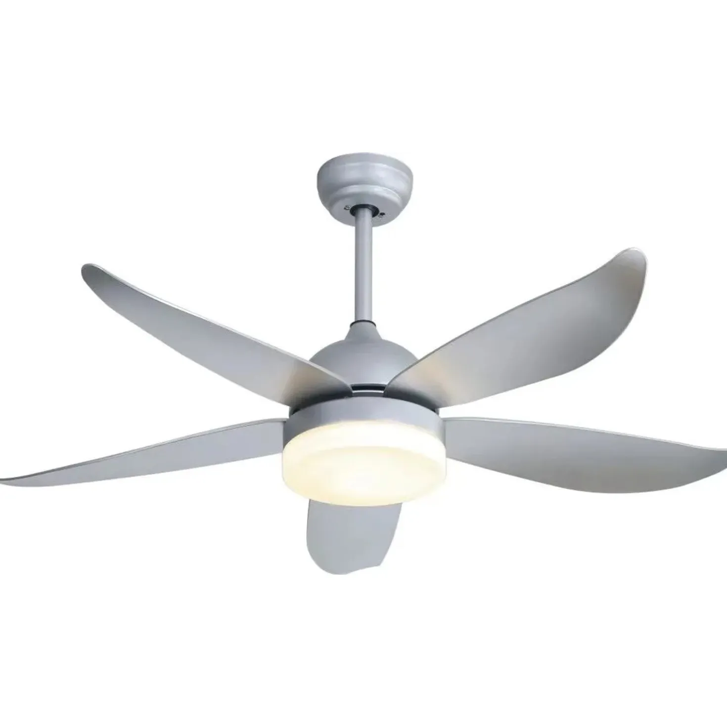 Ventilatore a soffitto 5 pale Ø 132 cm argento