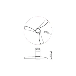 Ventilatore da soffitto con luce LED 20W Nemo ventilatore 24W bianco