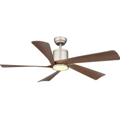 Ventilatore da soffitto con luce LED dimmerabile Ø 132 cm eff legno
